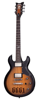 Schecter ZV 6661 Zacky Vengeance Signature Electric Guitar (Aged Natural Satin Black Burst)
