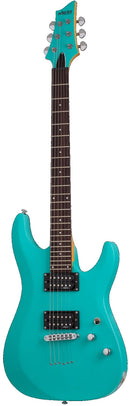 Guitare électrique Schecter C-6 DELUXE (Satin Aqua)