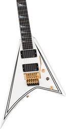 Jackson Guitars MJ SERIES RHOADS RR24MG Electric Guitar (White With Black Pinstripes)