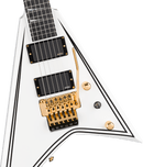 Jackson Guitars MJ SERIES RHOADS RR24MG Electric Guitar (White With Black Pinstripes)