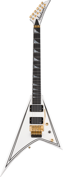 Jackson Guitars MJ SERIES RHOADS RR24MG Electric Guitar (White With Black Pinstripes)