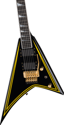 Jackson Guitars MJ SERIES RHOADS RR24MG Electric Guitar (Black With Yellow Pinstripes)