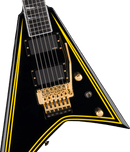 Jackson Guitars MJ SERIES RHOADS RR24MG Electric Guitar (Black With Yellow Pinstripes)