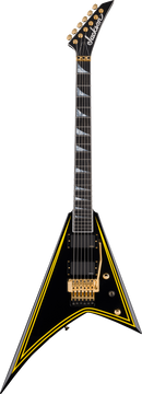 Jackson Guitars MJ SERIES RHOADS RR24MG Electric Guitar (Black With Yellow Pinstripes)