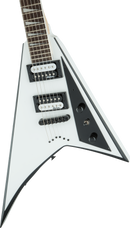 Guitare électrique Jackson Guitars série JS RHOADS JS32T (blanche avec chanfreins noirs)