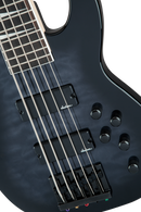 Basse électrique 5 cordes Jackson Guitars série JS JS3VQ Concert (Noir transparent dégradé)