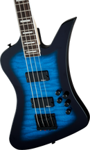 Basse électrique Jackson Guitars série JS Kelly Bird JS3Q (Bleu transparent dégradé)