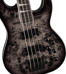 Basse électrique de concert Jackson Guitars série JS JS3P (noir transparent)