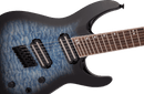 Jackson Guitars X SERIES SOLOIST ARCH TOP SLATX7Q MS Multi-Scale 7-String Electric Guitar (Transparent Blue Burst)