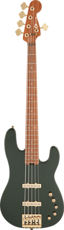 Charvel Guitars PRO-MOD SAN DIMAS JJ V 5-String Electric Bass (Lambo Green Metallic)
