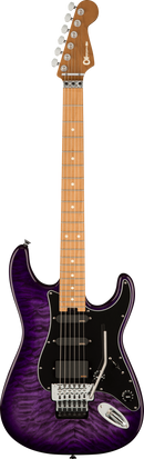 Charvel Guitars PRO-MOD SO-CAL STYLE 1 HSS FR CM QM Marco Sfogli Signature Electric Guitar (Transparent Purple Burst)
