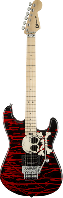 Charvel Guitars PRO-MOD BLOOD AND SKULL Warren DeMartini Signature Electric Guitar (Skulls Graphic)