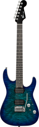Charvel Guitars PRO-MOD PLUS DINKY DK24 HH 2PT E QM Electric Guitar (Chlorine Burst)