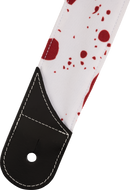 Jackson Guitars Sangle de guitare SPLATTER (blanc et rouge) - 2in