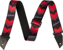 Jackson Guitars DOUBLE V PATTERN Guitar Strap (Black And Red)