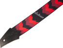 Jackson Guitars DOUBLE V PATTERN Guitar Strap (Black And Red)