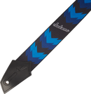 Sangle de guitare Jackson Guitars DOUBLE V PATTERN (Noir et bleu)