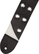 Sangle en cuir à œillets Jackson (Noir) - 2.5in