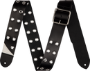 Sangle en cuir à œillets Jackson (Noir) - 2.5in
