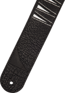 Jackson Guitars SHARK FIN LEATHER Guitar Strap (Black And White) - 2in