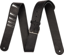Jackson Guitars SHARK FIN LEATHER Guitar Strap (Black And White) - 2in