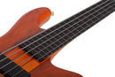Basse électrique 5 cordes fretless Schecter STILETTO STUDIO-5 FL (Honey Satin)