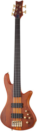 Basse électrique 5 cordes fretless Schecter STILETTO STUDIO-5 FL (Honey Satin)