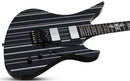 Guitare électrique Schecter SYNYSTER GATES CUSTOM (Gloss Black With Silver Pin Stripes)