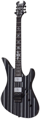 Guitare électrique Schecter SYNYSTER GATES CUSTOM (Gloss Black With Silver Pin Stripes)
