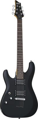 Guitare électrique pour gaucher Schecter C-6 DELUXE (Satin Black)