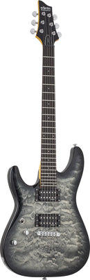 Guitare électrique pour gaucher Schecter C-6 PLUS (Charcoal Burst)