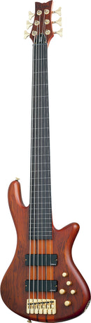 Schecter STILETTO STUDIO-6 FL Fretless 6-String Electric Bass Guitar (Honey Satin)