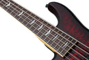 Basse électrique 5 cordes pour gaucher Schecter STILETTO EXTREME-5 (Black Cherry)