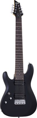 Guitare électrique 8 cordes pour gaucher Schecter C-8 DELUXE (Satin Black)