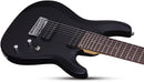 Guitare électrique 8 cordes pour gaucher Schecter C-8 DELUXE (Satin Black)