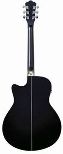 Washburn DFBACEB Deep Forest Series Acoustic Electric Guitar (Black Fade Gloss)
