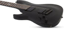 Guitare électrique 7 cordes pour gaucher multi-diapason Schecter DAMIEN-7 (Satin Black)