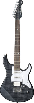 Guitare électrique Yamaha PACIFICA avec table en érable flammé (noir translucide)