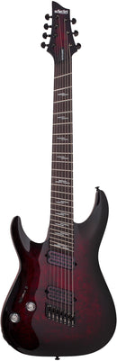 Schecter OMEN ELITE-7 MS 7-String Left-Handed Electric Guitar (Black Cherry Burst)