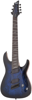 Schecter OMEN ELITE-7 MS 7-String Electric Guitar (See-Thru Blue Burst)