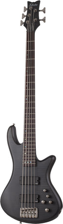 Guitare basse électrique à 5 cordes Schecter STILETTO STUDIO-5 (See-Thru Black Satin)