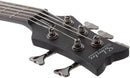 Guitare basse électrique à 5 cordes Schecter STILETTO STUDIO-5 (See-Thru Black Satin)