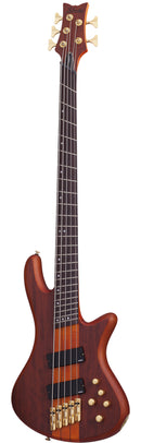 Schecter STILETTO STUDIO-5 FF Fanned Fret 5-String Electric Bass Guitar (Honey Satin)