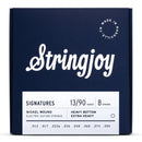 Stringjoy SJ-HVY138 8 Electric Guitar Strings Heavy Bottom Extra Heavy - 13-90