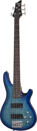 Schecter C-5 PLUS 5-String Electric Bass Guitar (Ocean Blue Burst)