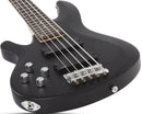 Guitare basse électrique pour gaucher à 5 cordes Schecter C-5 DELUXE (Satin Black)