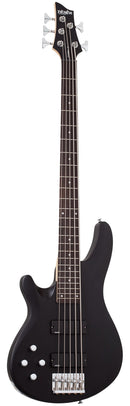 Guitare basse électrique pour gaucher à 5 cordes Schecter C-5 DELUXE (Satin Black)