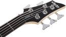 Guitare basse électrique pour gaucher à 5 cordes Schecter C-5 DELUXE (Satin Black)