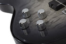 Schecter C-4 PLUS Left-Handed Electric Bass Guitar (Charcoal Burst)