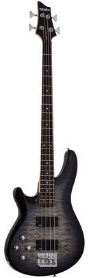 Schecter C-4 PLUS Left-Handed Electric Bass Guitar (Charcoal Burst)